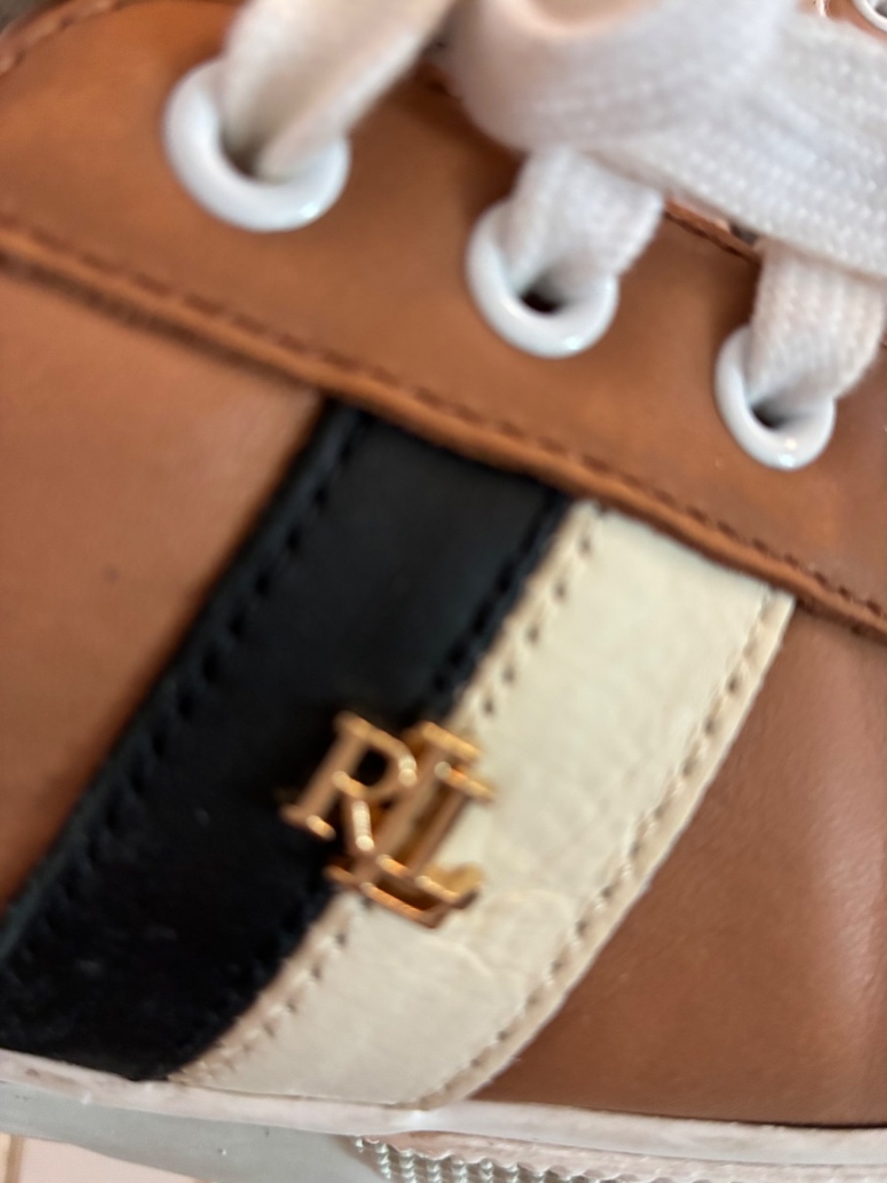 Ralph Lauren Metal Logo Sneakers Size 10